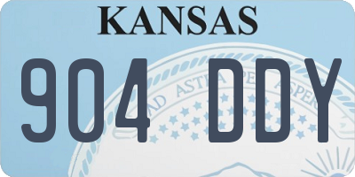 KS license plate 904DDY