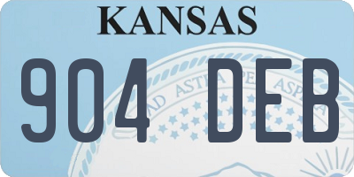 KS license plate 904DEB