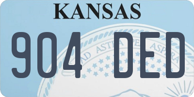 KS license plate 904DED