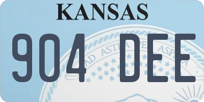 KS license plate 904DEE