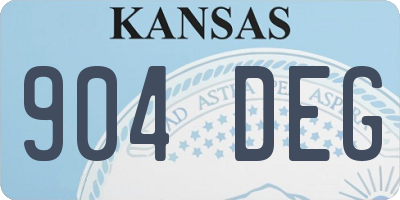 KS license plate 904DEG