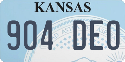 KS license plate 904DEO