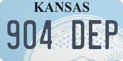 KS license plate 904DEP