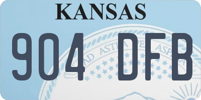 KS license plate 904DFB