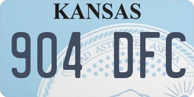 KS license plate 904DFC