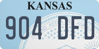 KS license plate 904DFD