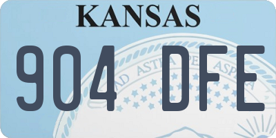 KS license plate 904DFE