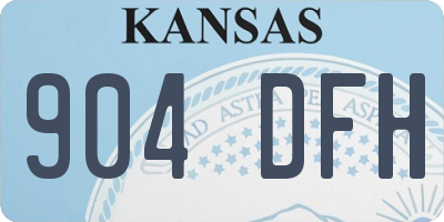 KS license plate 904DFH