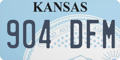 KS license plate 904DFM