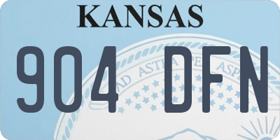 KS license plate 904DFN