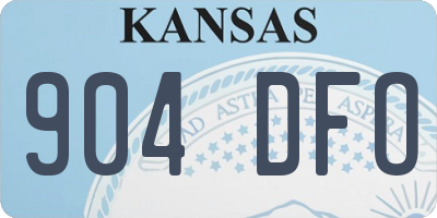 KS license plate 904DFO