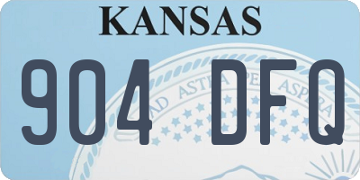 KS license plate 904DFQ