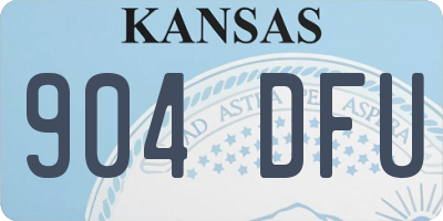 KS license plate 904DFU