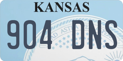 KS license plate 904DNS