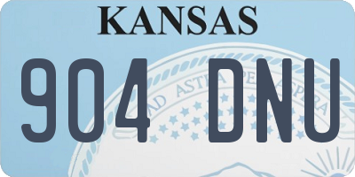 KS license plate 904DNU
