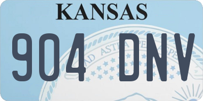 KS license plate 904DNV