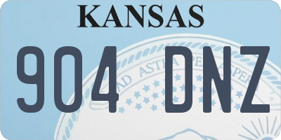 KS license plate 904DNZ