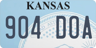 KS license plate 904DOA
