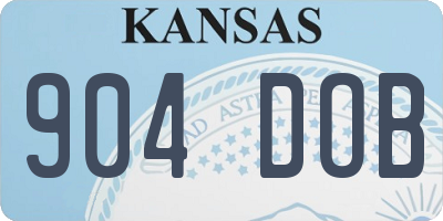KS license plate 904DOB