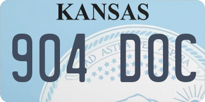 KS license plate 904DOC