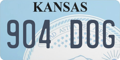 KS license plate 904DOG
