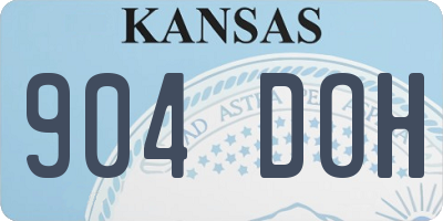 KS license plate 904DOH