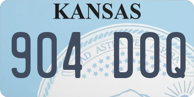 KS license plate 904DOQ