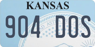KS license plate 904DOS