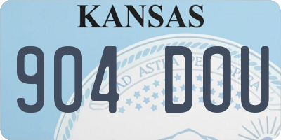 KS license plate 904DOU