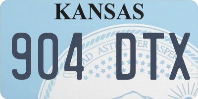 KS license plate 904DTX