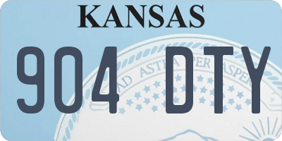 KS license plate 904DTY