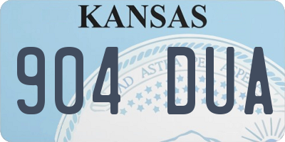 KS license plate 904DUA