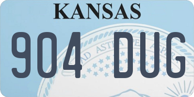KS license plate 904DUG