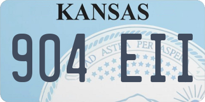 KS license plate 904EII