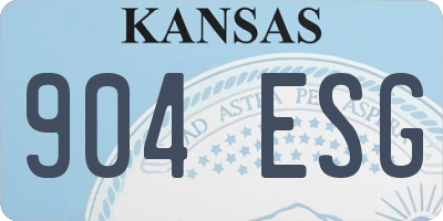 KS license plate 904ESG