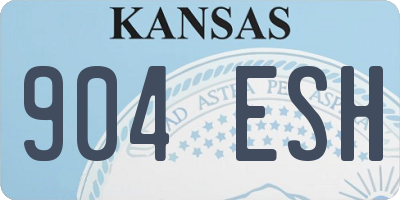 KS license plate 904ESH