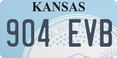 KS license plate 904EVB