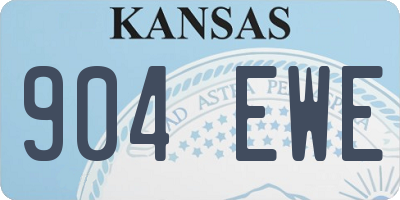 KS license plate 904EWE