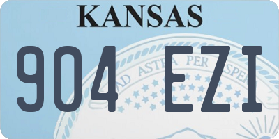 KS license plate 904EZI