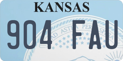 KS license plate 904FAU