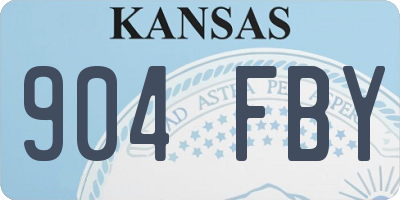 KS license plate 904FBY