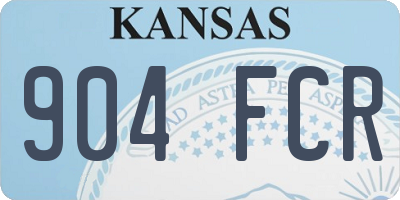 KS license plate 904FCR