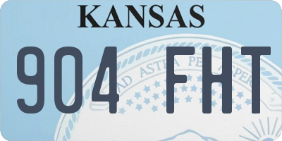 KS license plate 904FHT