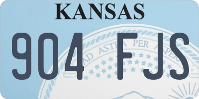 KS license plate 904FJS