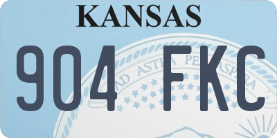 KS license plate 904FKC