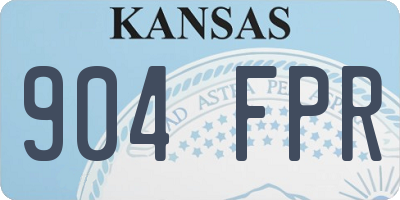 KS license plate 904FPR