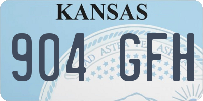 KS license plate 904GFH