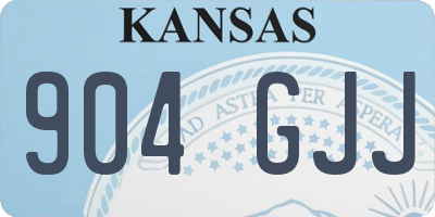 KS license plate 904GJJ