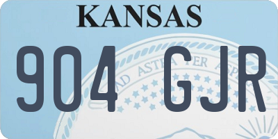 KS license plate 904GJR