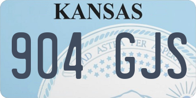 KS license plate 904GJS